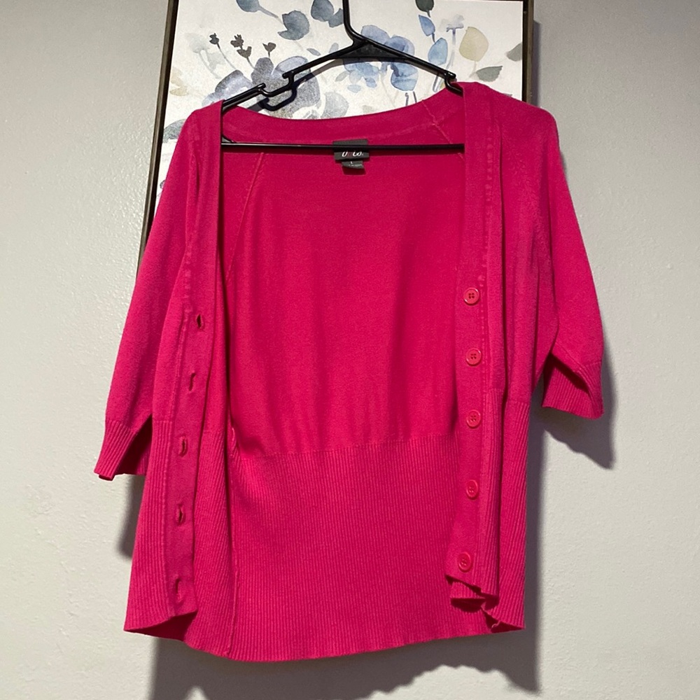 Mid sleeve cardigan